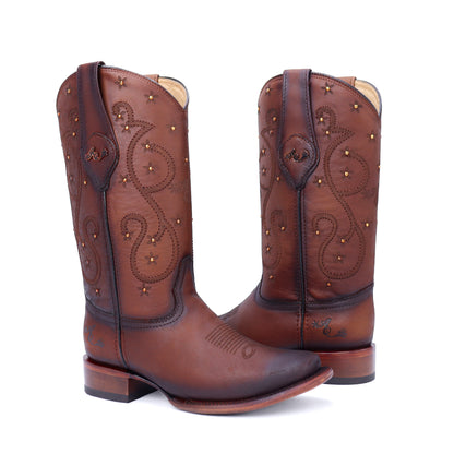 Bota Alheli en Piel Res con Acabado Crazy CW513