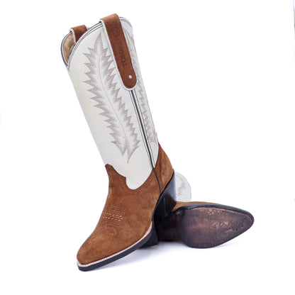 Bota Nogales en piel res con acabado Ante CW510