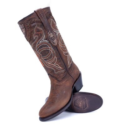 Bota Evora en Piel Res con Acabado Rhino Loco CW511